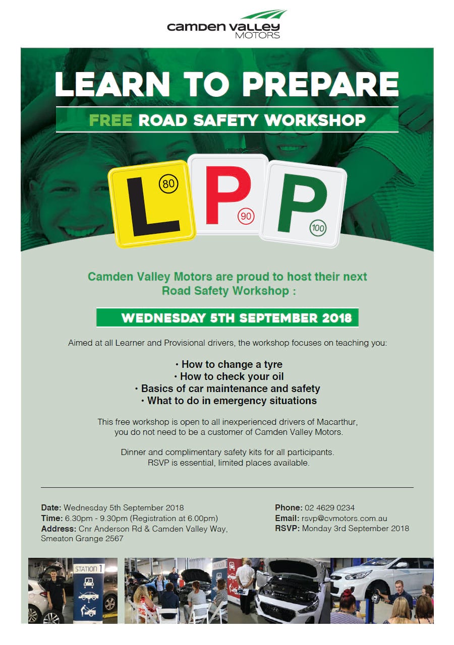 Road Safety Workshop - Wednesday 9th May 2018